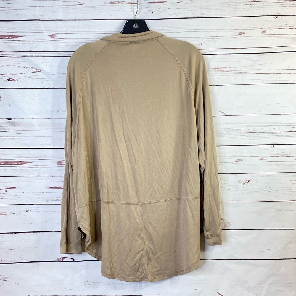 Free People Rose High Low Blouse Gold - Picture 7 of 8
